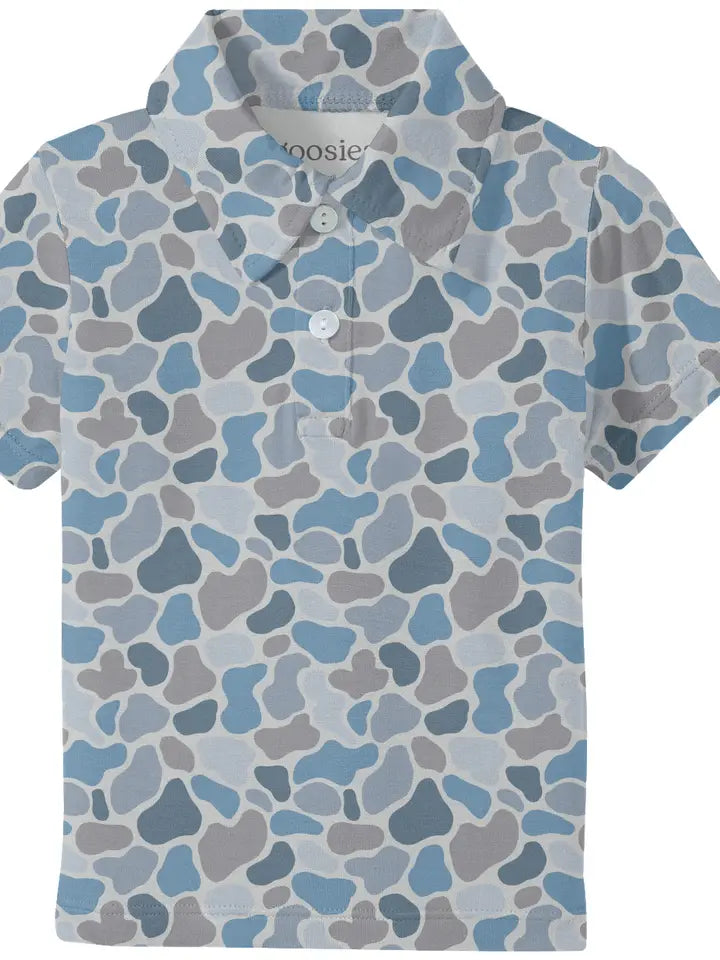 Watercolor Camo Ss Polo Shirt