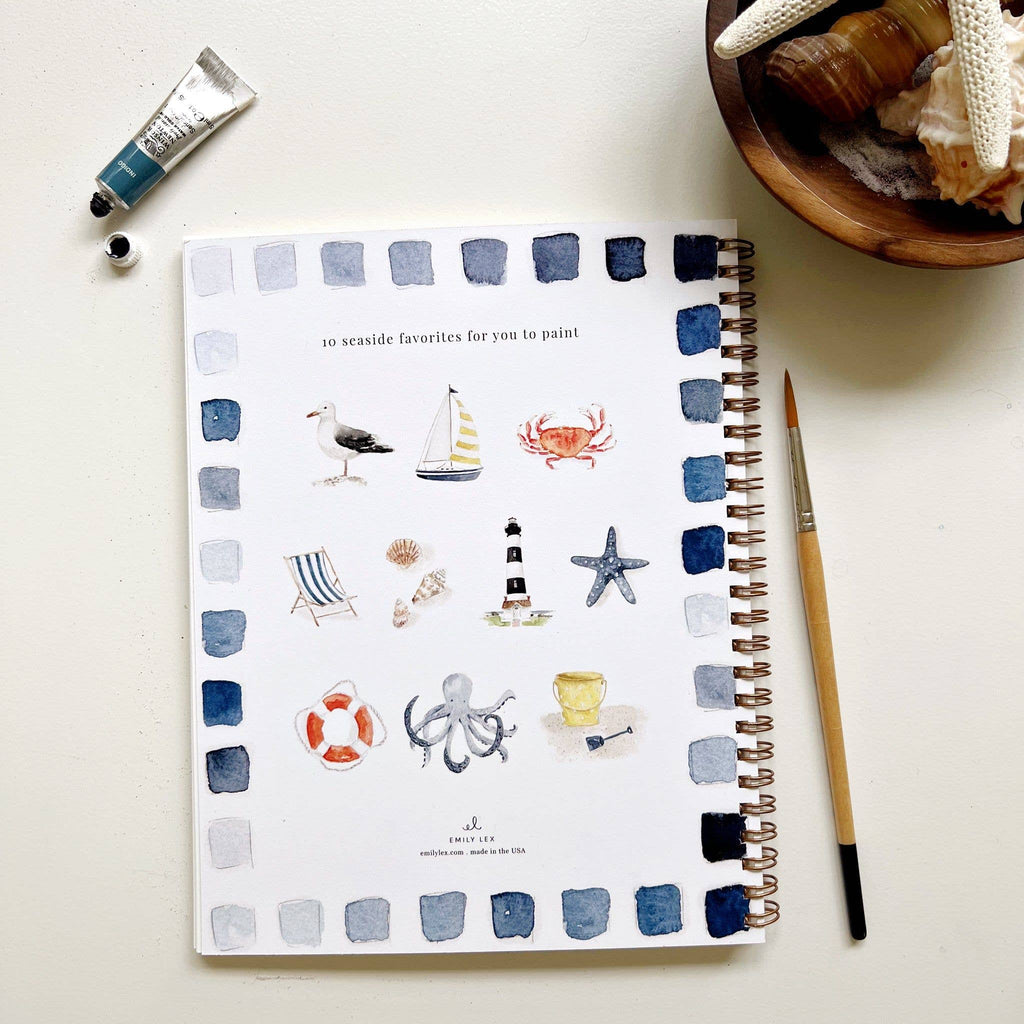 Seaside Watercolor Workbook by emily lex