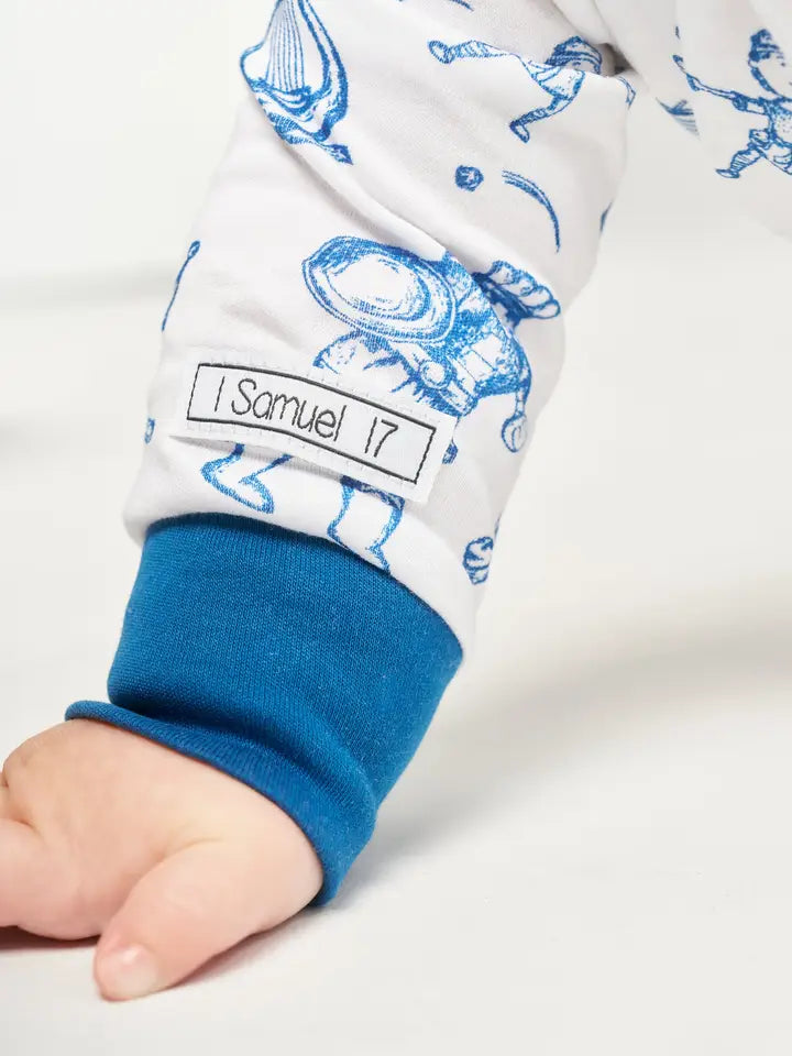 David & Goliath Blue Pj Onesie 3-6 Months