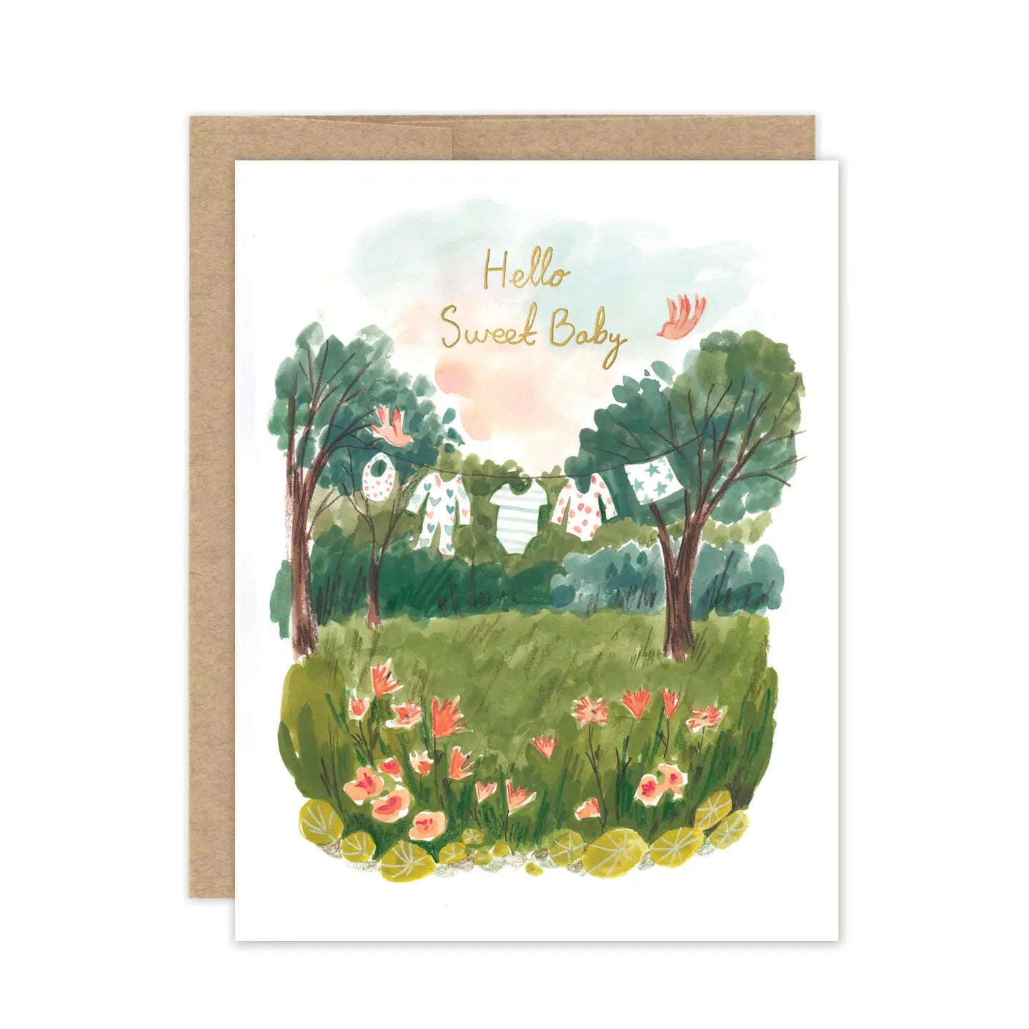Clothesline Baby - Luxe A2 Card