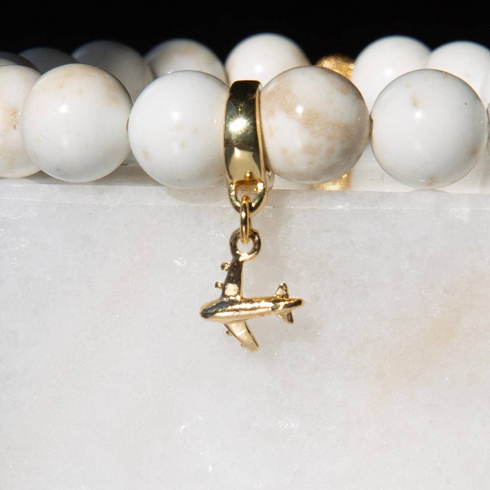 Airplane Charm, Gold