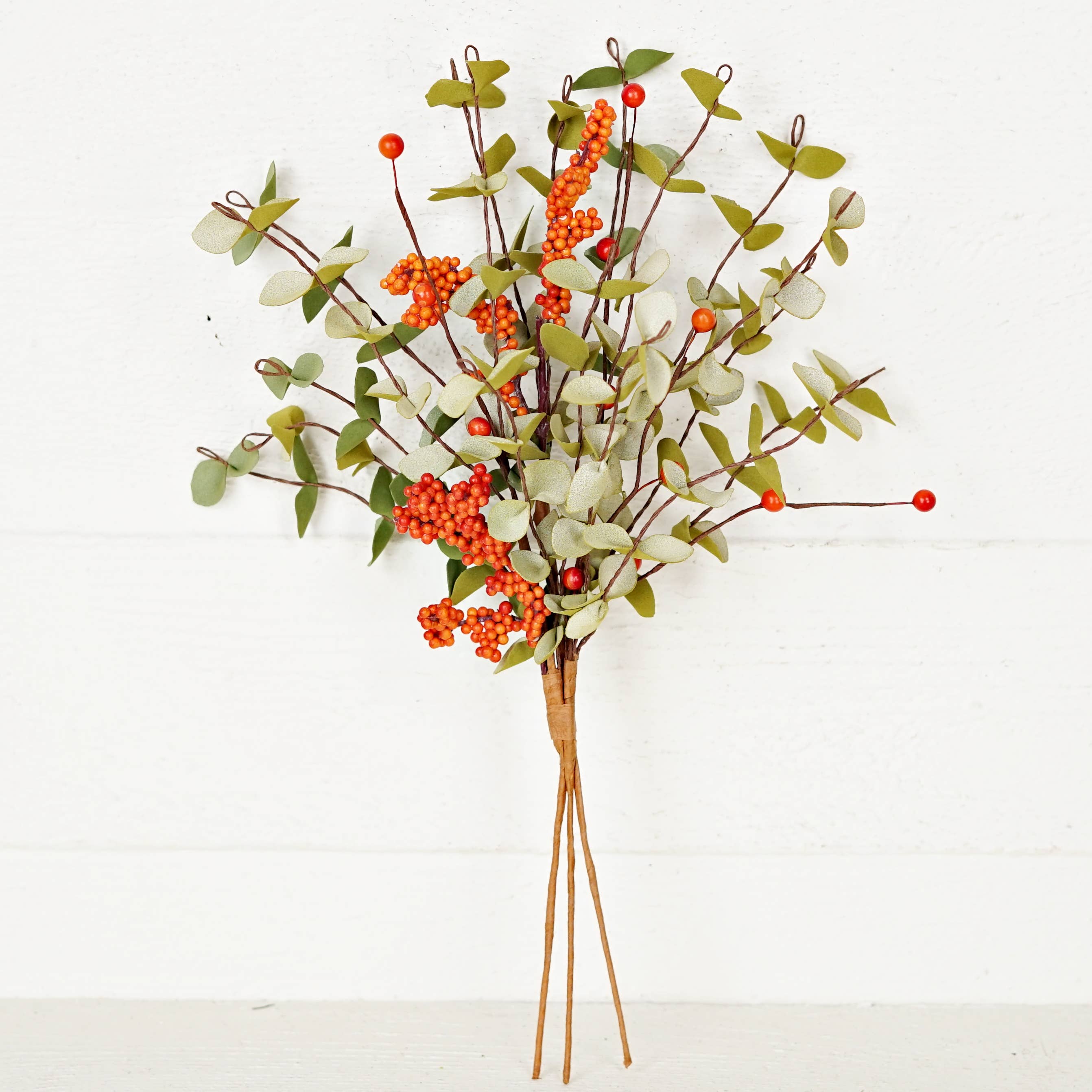 16in Bush-Country Eucalyptus w. Orange Pepper berry