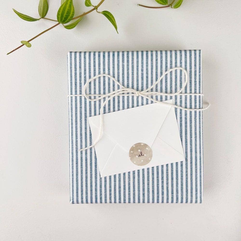 Gingham boat coat mini enclosure notecard