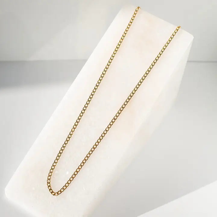 Gilded Necklace-Curb, 24"