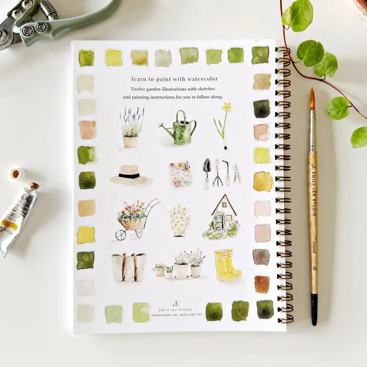 Garden Watercolor Workbook by Emily Lex