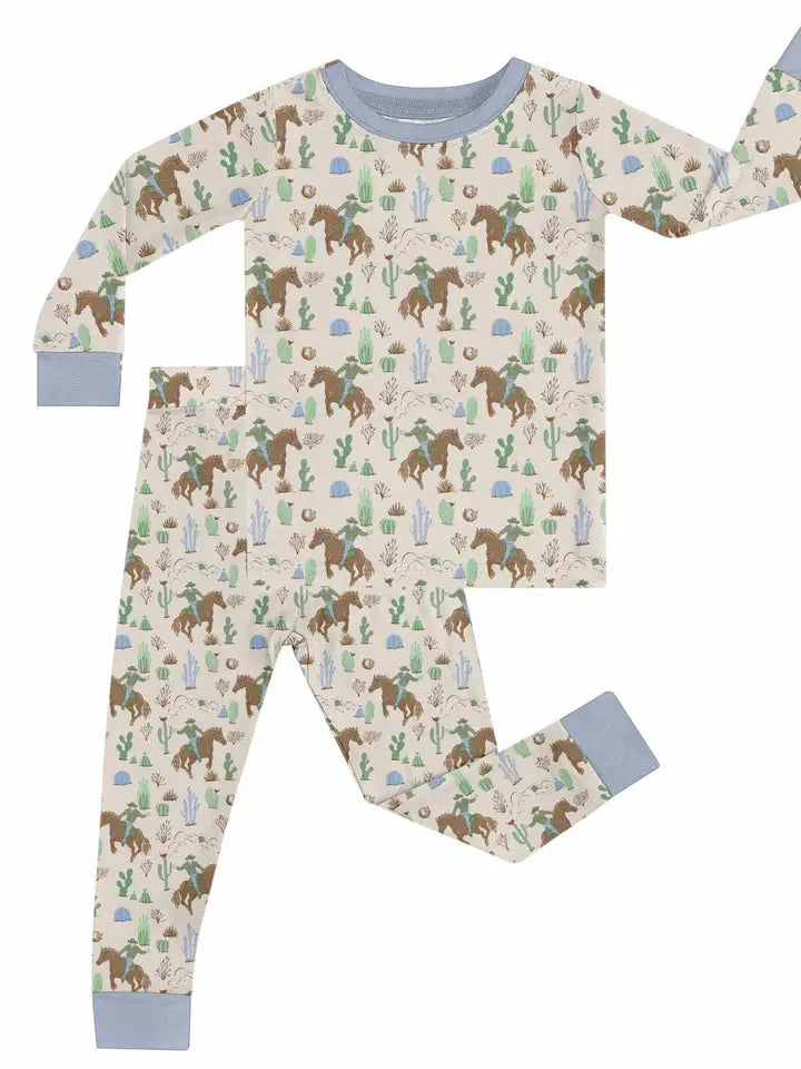 Saddle Up, Cowboy Toile - Ls/Pants Toddler Pajamas