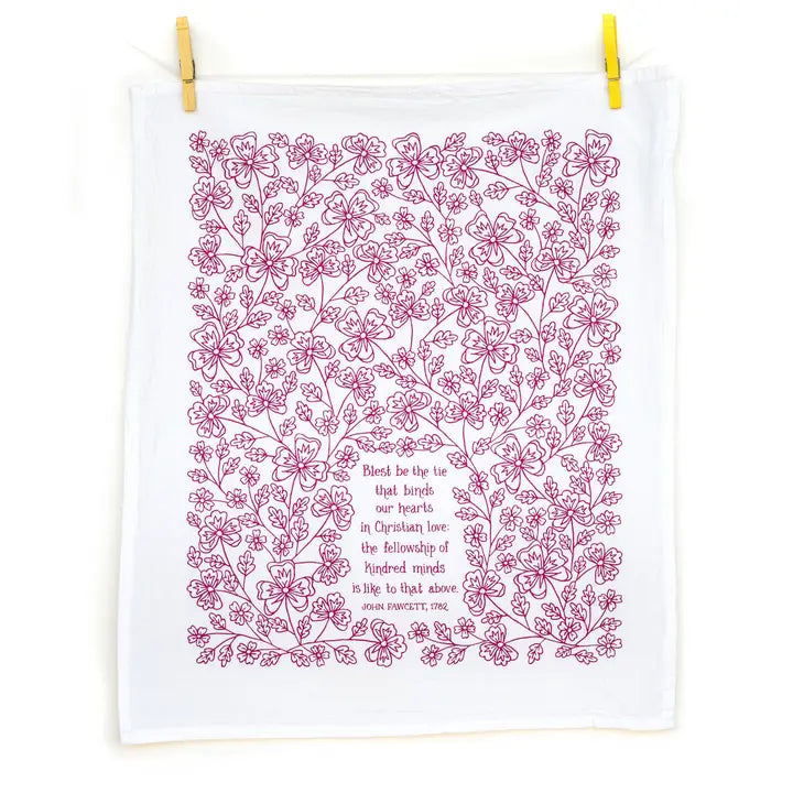 Blest Be the Tie Hymn Tea Towel