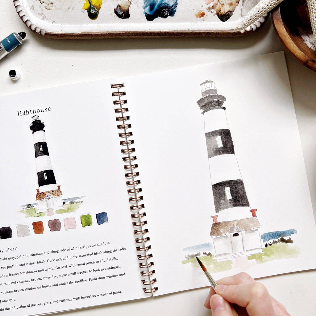 Seaside Watercolor Workbook by emily lex