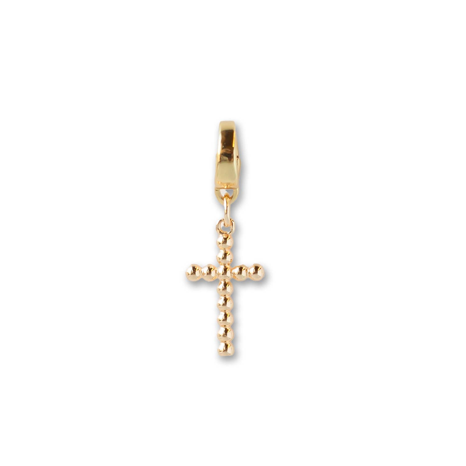 Dot Cross Charm, Gold, Charm Bar