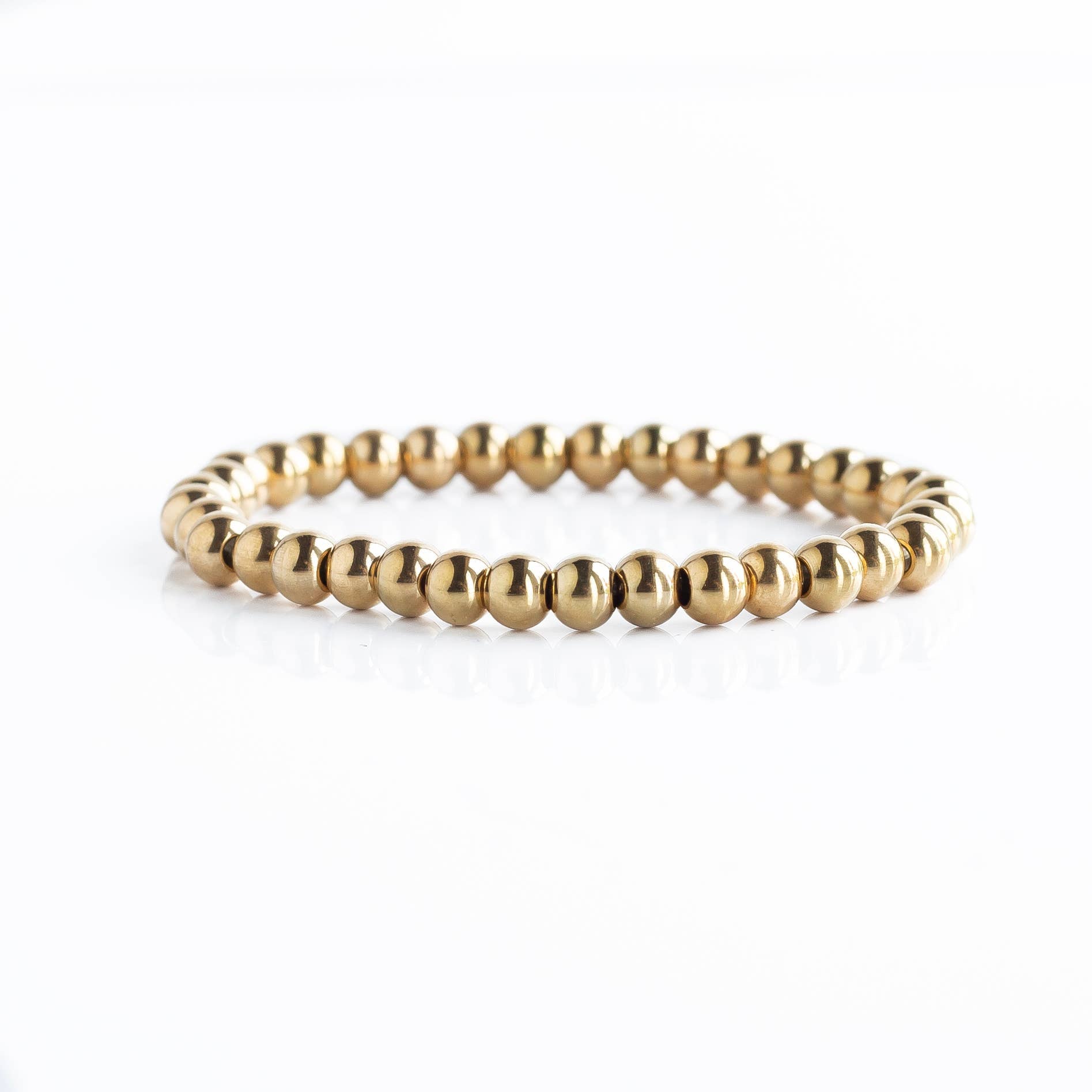 Layering Bracelets-6mm Gold Stacking Bracelets-Smooth
