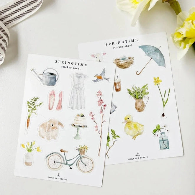 Springtime Sticker Sheets by Emily Lex