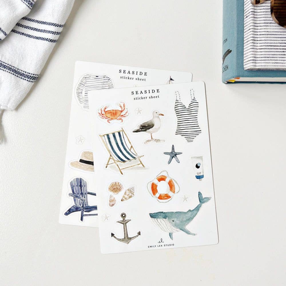 Seaside sticker sheets