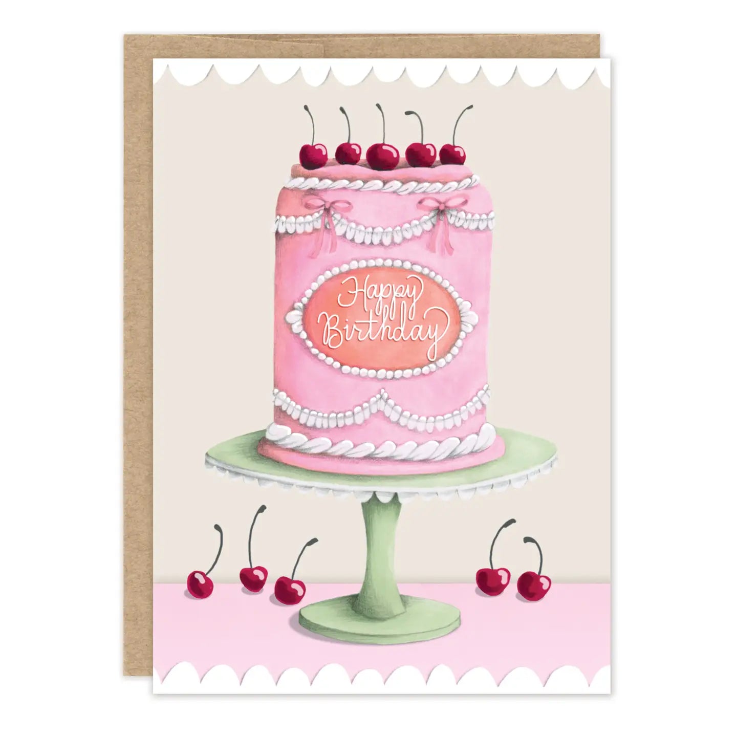 Cherry Cake Birthday Card