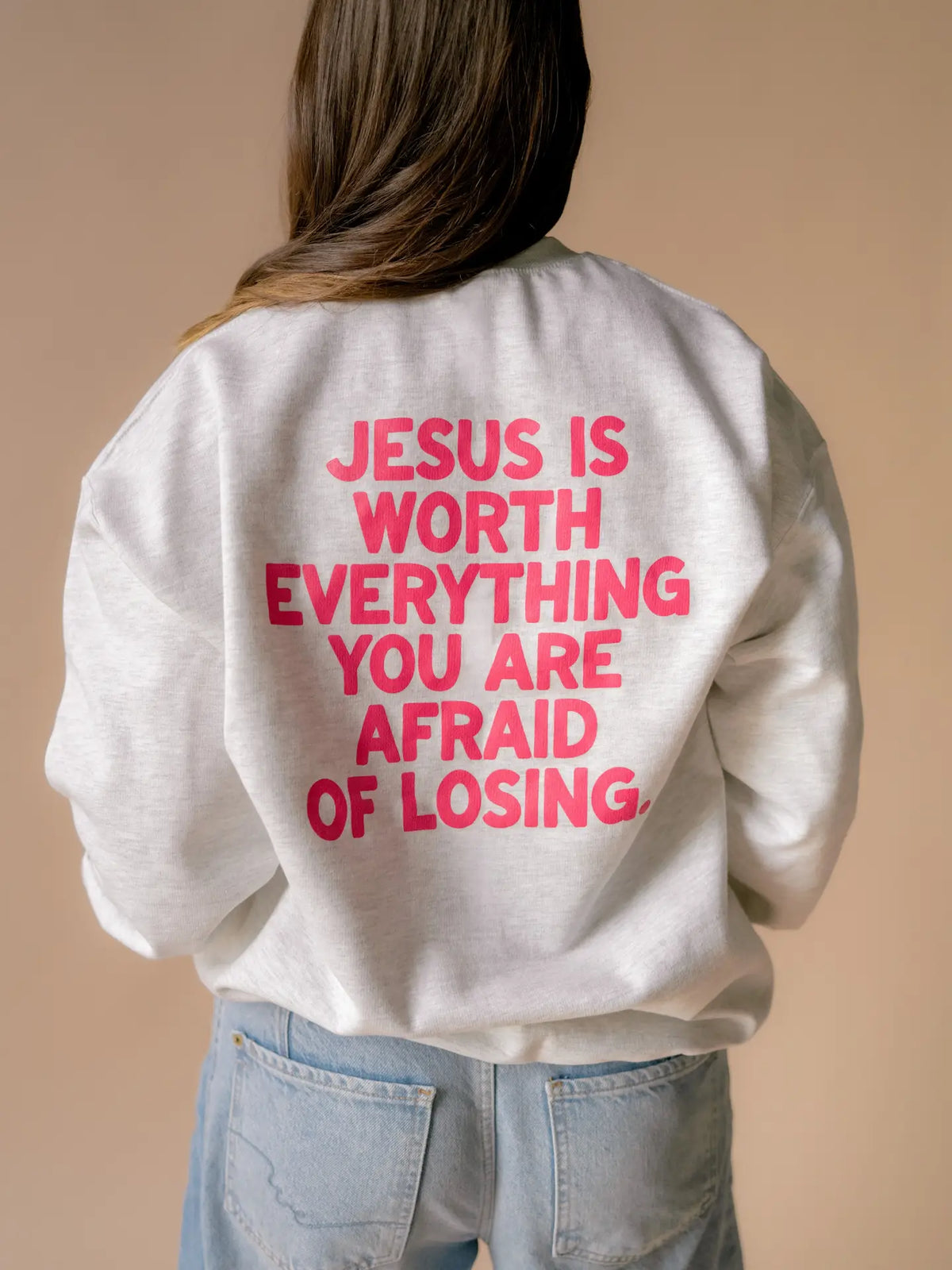 Jesus Over Everything Pullover - Ash Grey