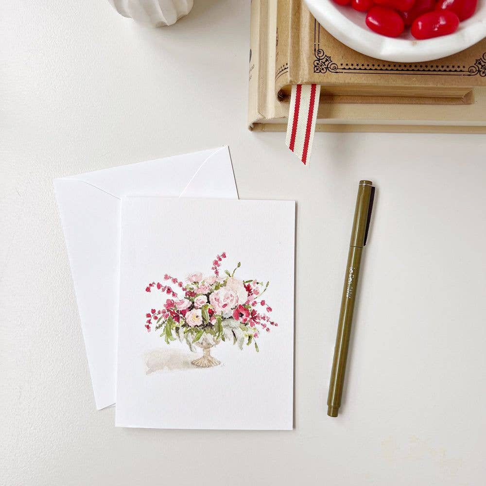 Pinks bouquet notecards