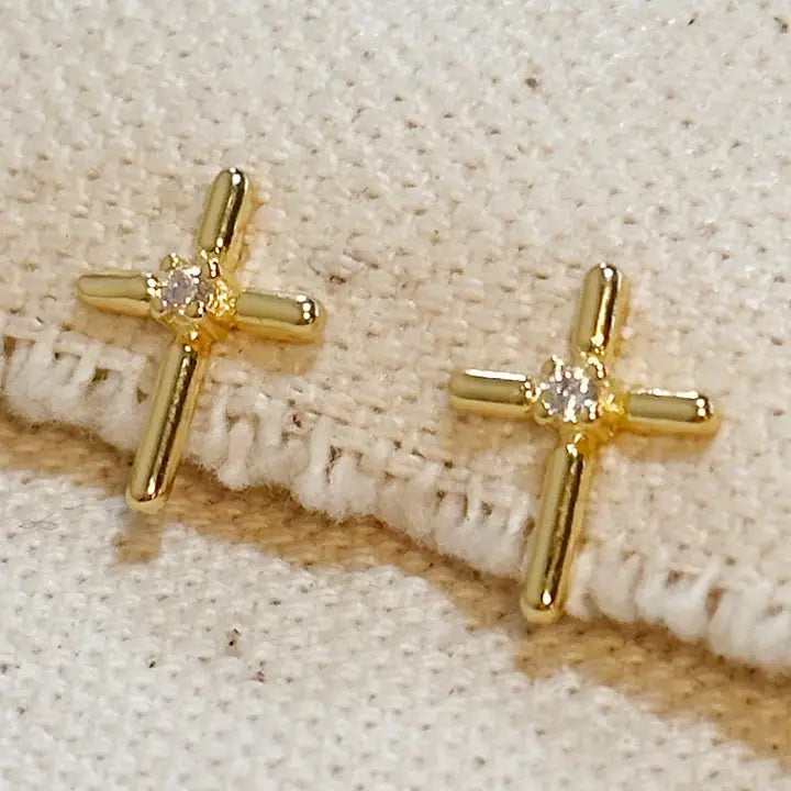 Mini Cross Stud Earrings