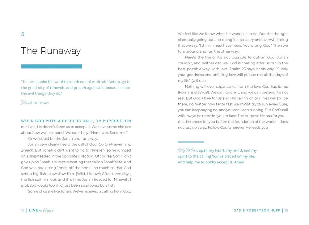 Live On Purpose : 100 Devotions For Letting Go of Fear and Following God