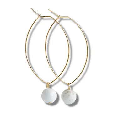 Lenny Gemstone Earrings, Multiple Colors
