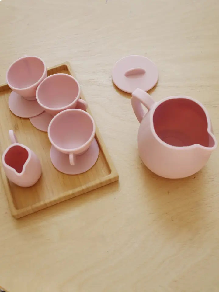 Primrose Pink Silicone Tea Play Set