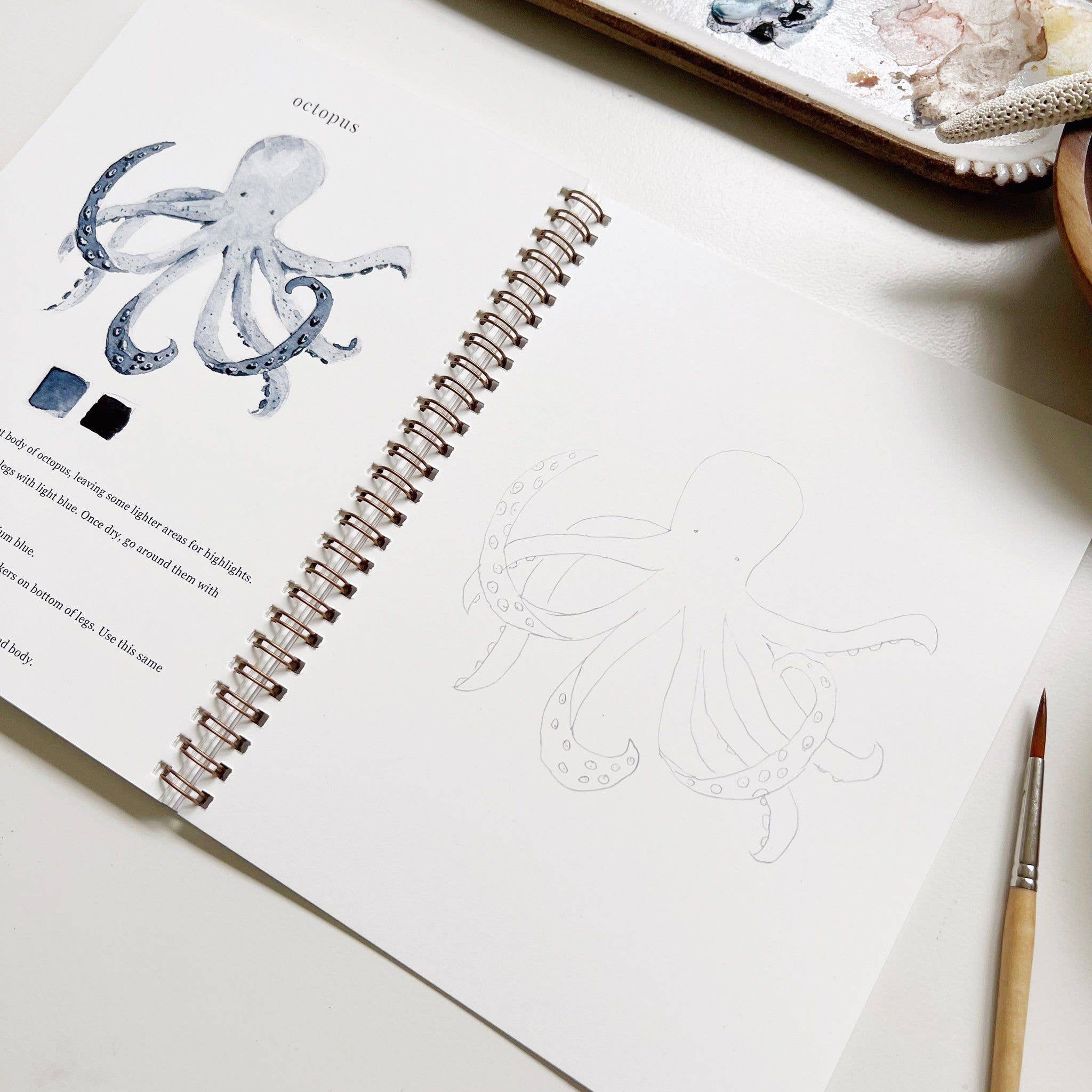 Seaside Watercolor Workbook