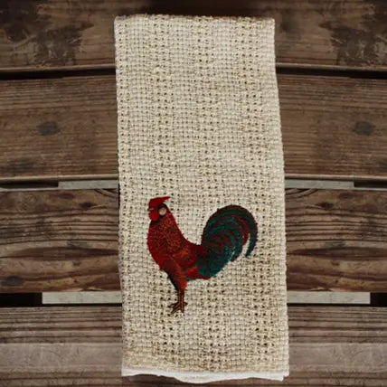 24″x15″ Cotton Kitchen Towel with Decorative Embroidery