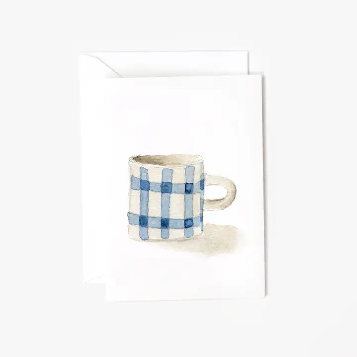 Gingham Mug Mini Notecard