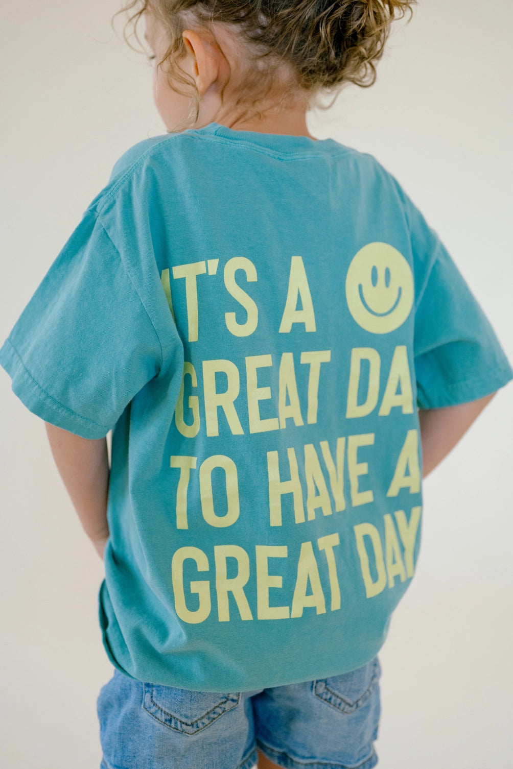 Youth It's A Great Day Tee - Seafoam