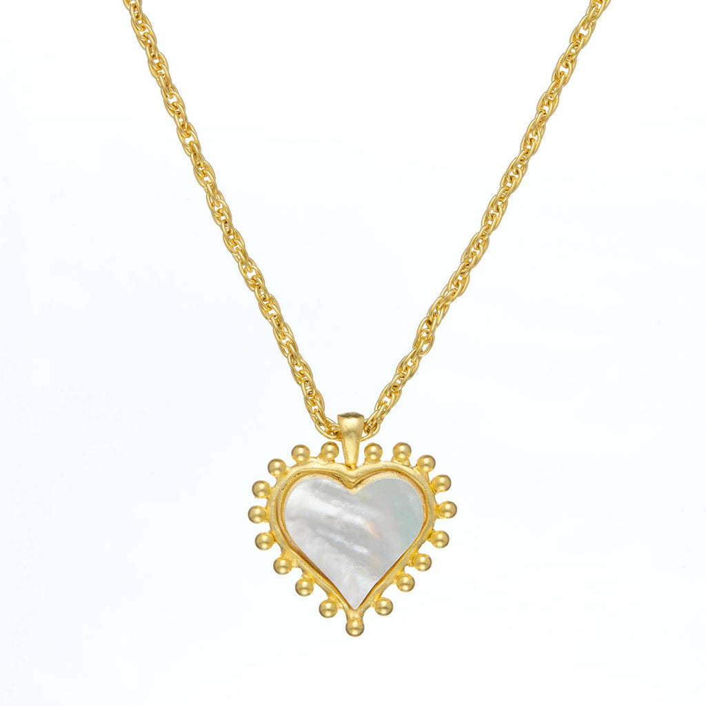 Mother of Pearl Heart Necklace