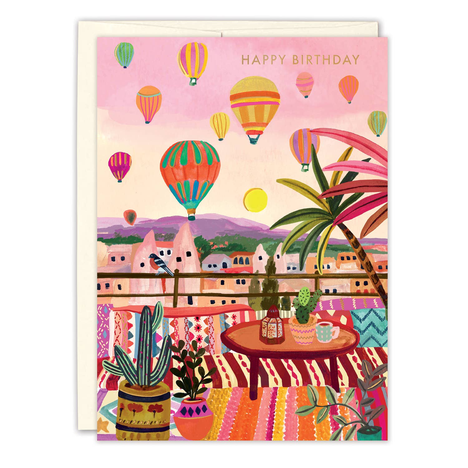Hot Air Balloons Birthday Card