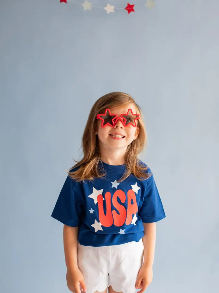 Navy USA T-Shirt | Youth