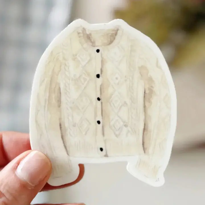Cableknit Sweater Sticker by Emily Lex