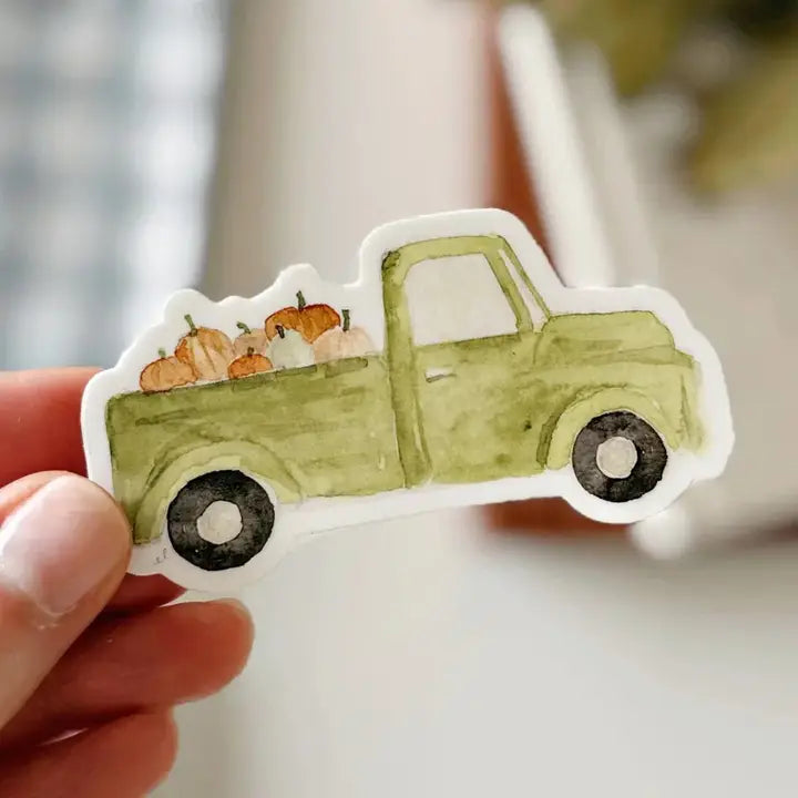 Pumpkin Truck Sticker by Emily Lex