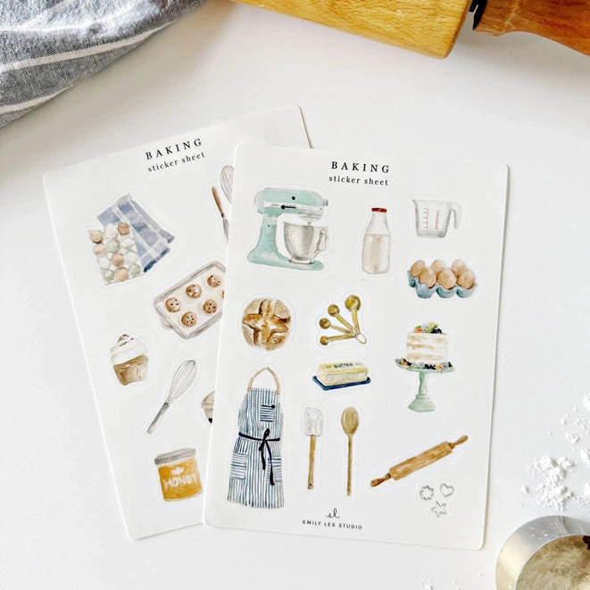 Baking Sticker Sheet by Emily Lex