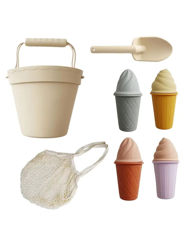 Classic Retro Silicone Ice Cream Beach Set