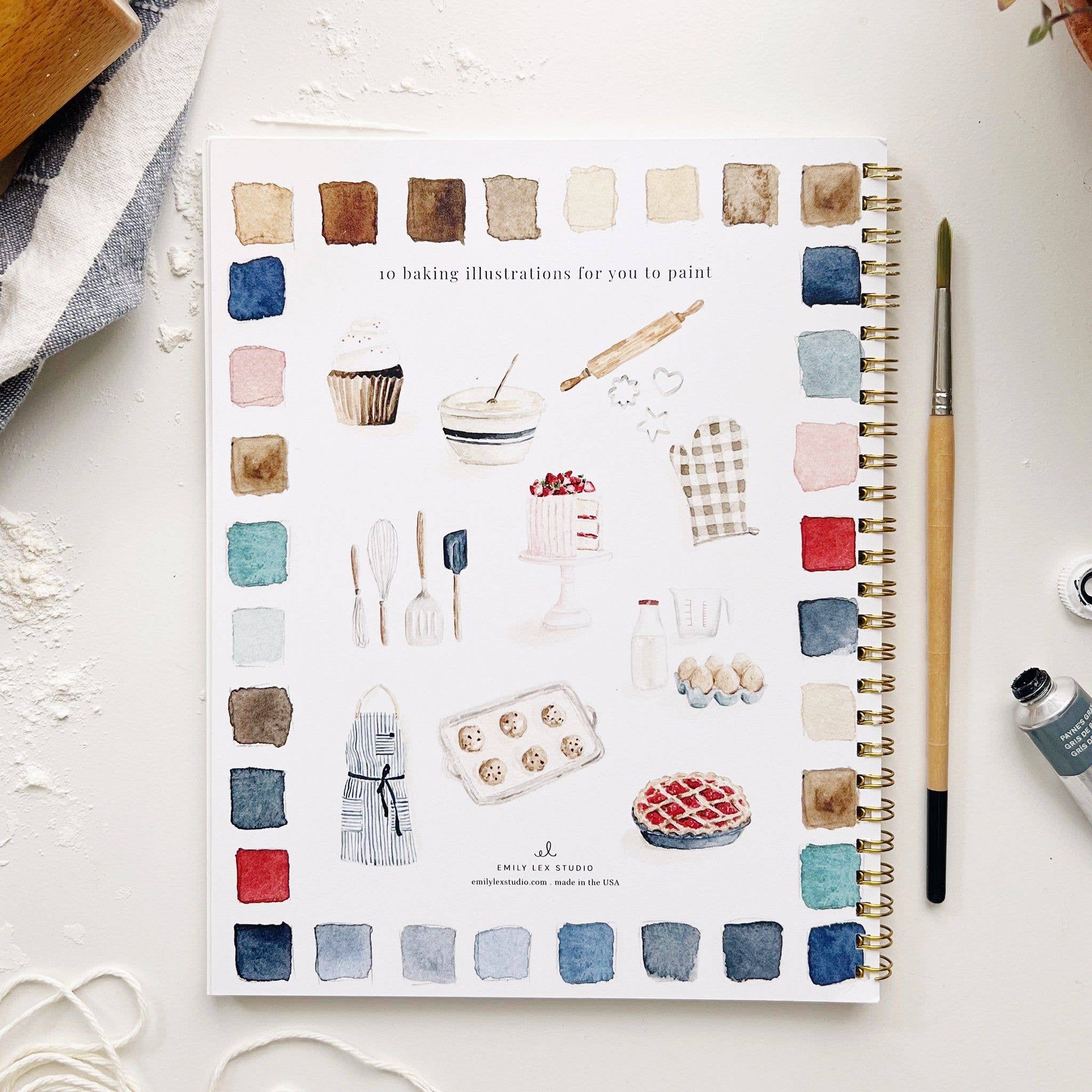 Baking Watercolor Workbook by Emily Lex