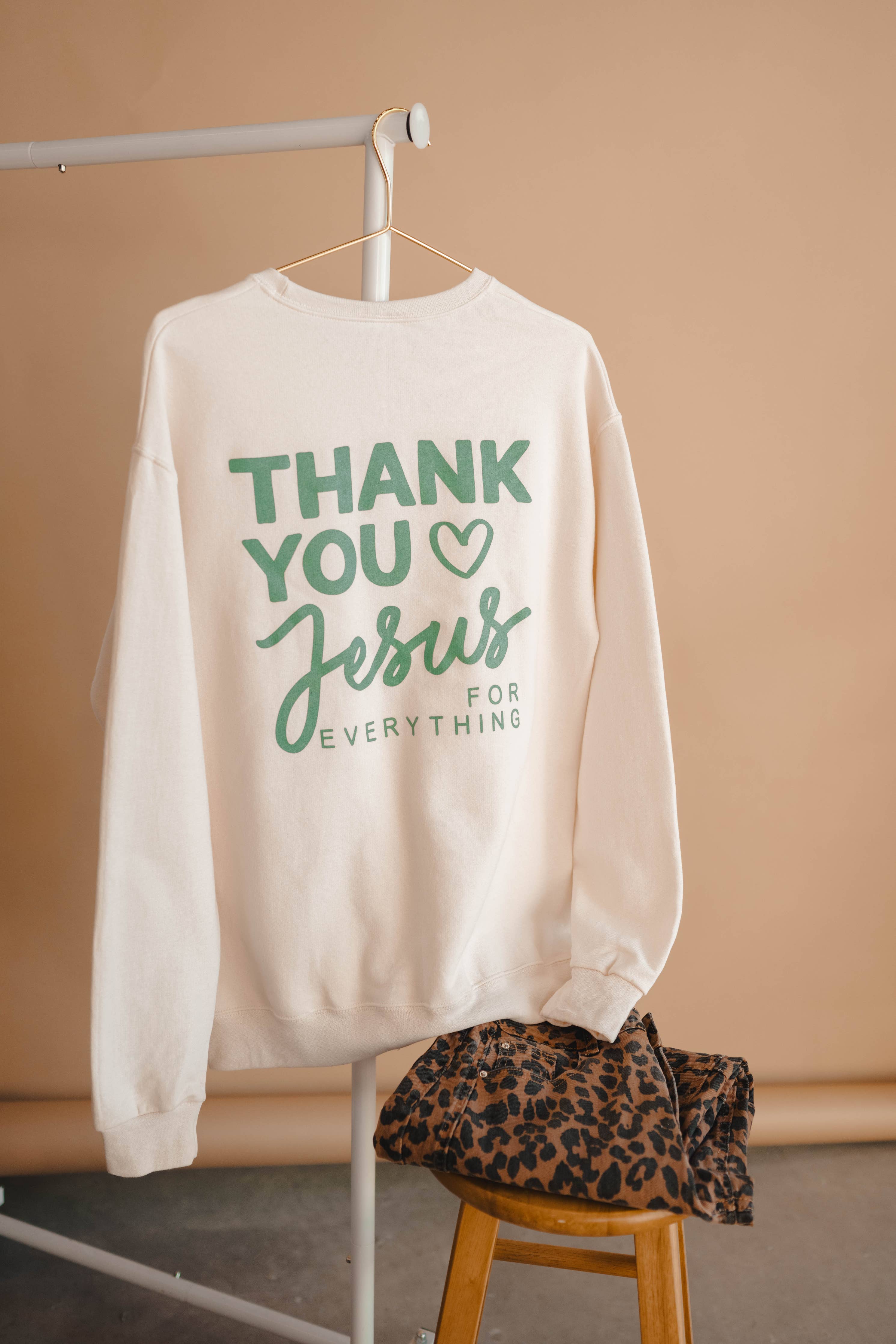 Thank You Jesus Pullover - Ivory