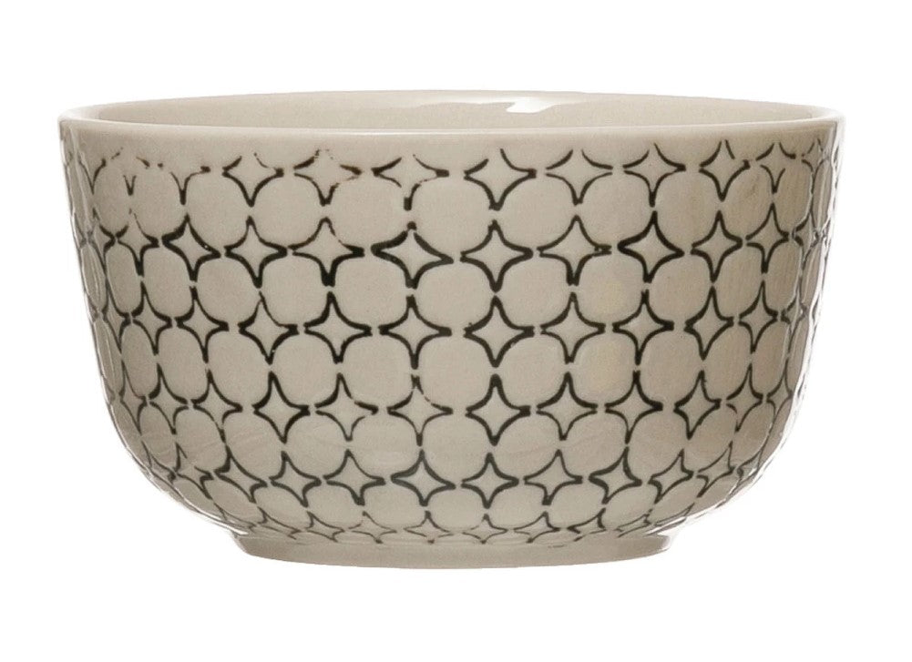 Hand-Stamped Bowl with Pattern