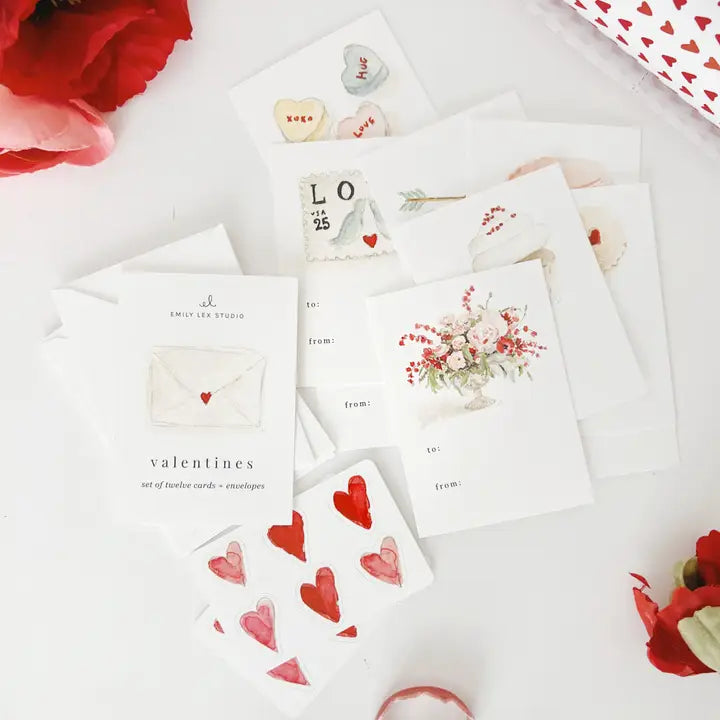 Mini Valentines cards - emily lex