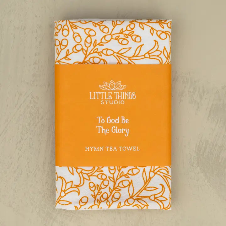 To God Be the Glory Hymn Tea Towel