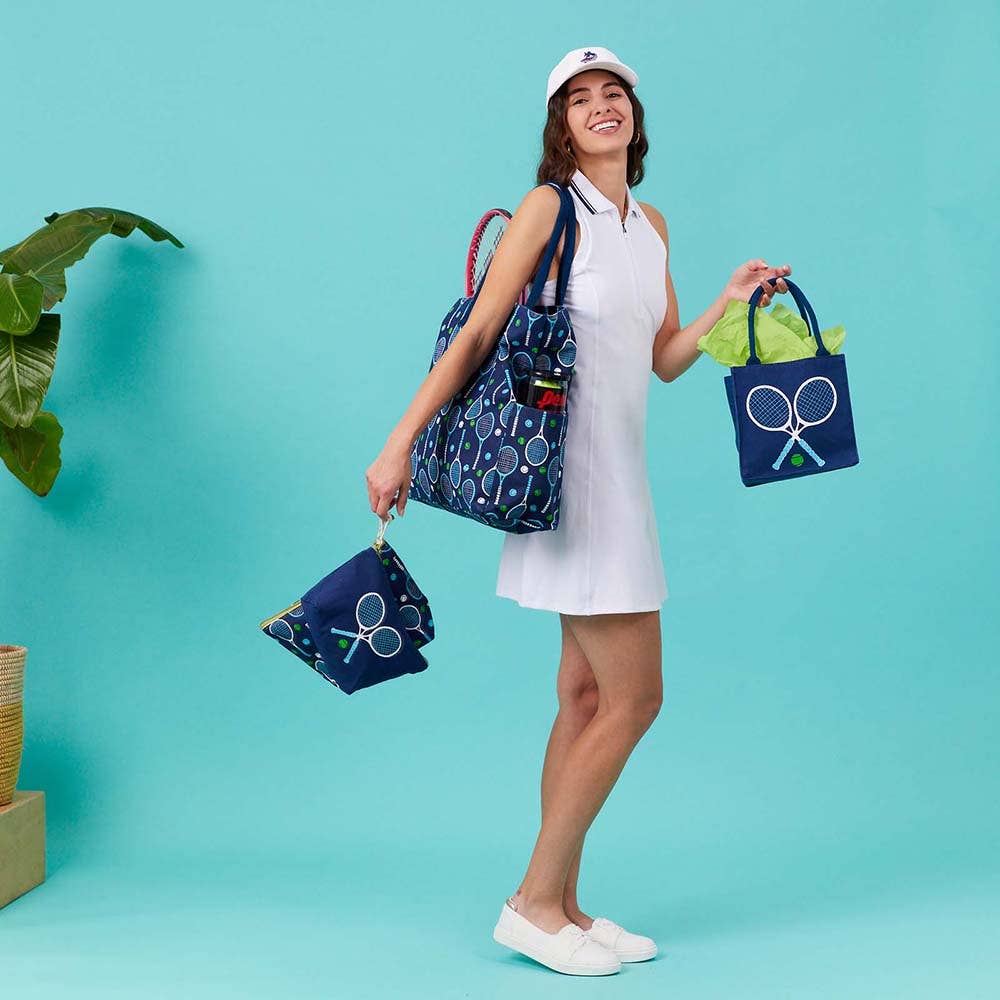 TENNIS NAVY SOLO Itsy Bitsy Reusable Gift Bag Tote