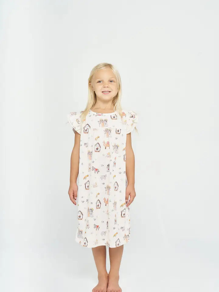 Away in A Manger Pj Girls Nightgown Polyester
