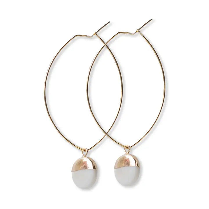 Dipped Pearl Earrings-Small
