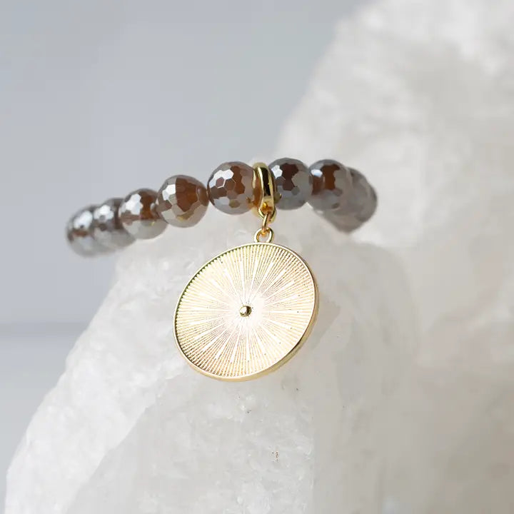 Sundial Charm, Gold, Charm Bar | Charm Necklace or Bracelet