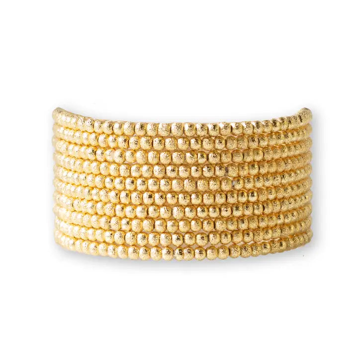 Gold Beaded Bracelets-3mm