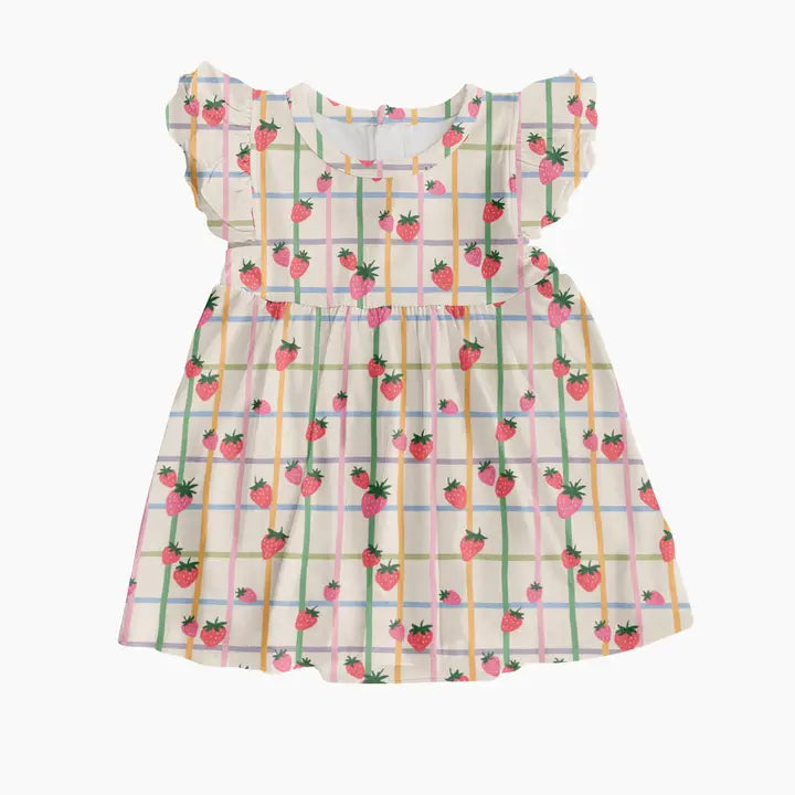 Berry Patch (Strawberries) Bodysuit Dress 6-12 Months