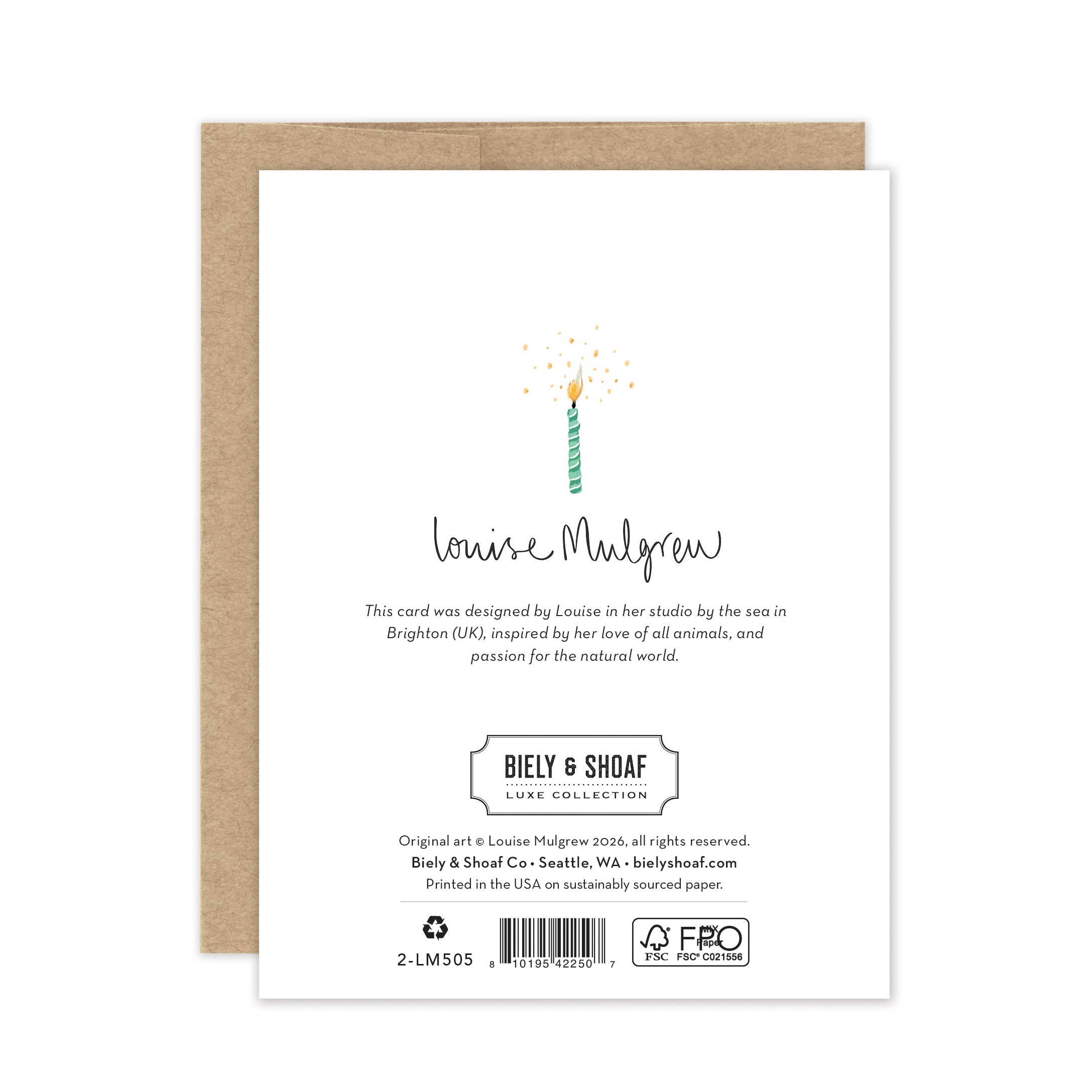Make a Wish Cupcake Birthday - Luxe A2 Card