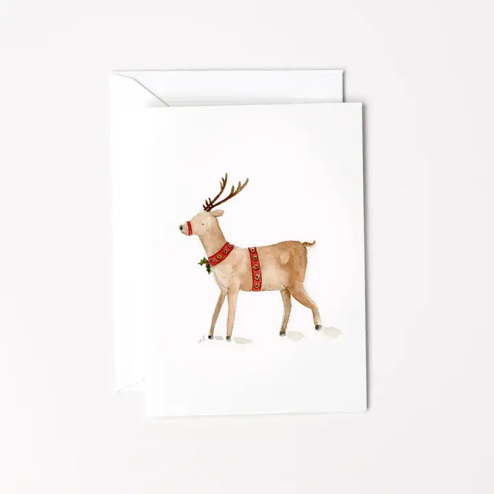 Reindeer Bells Mini Notecard - Emily Lex