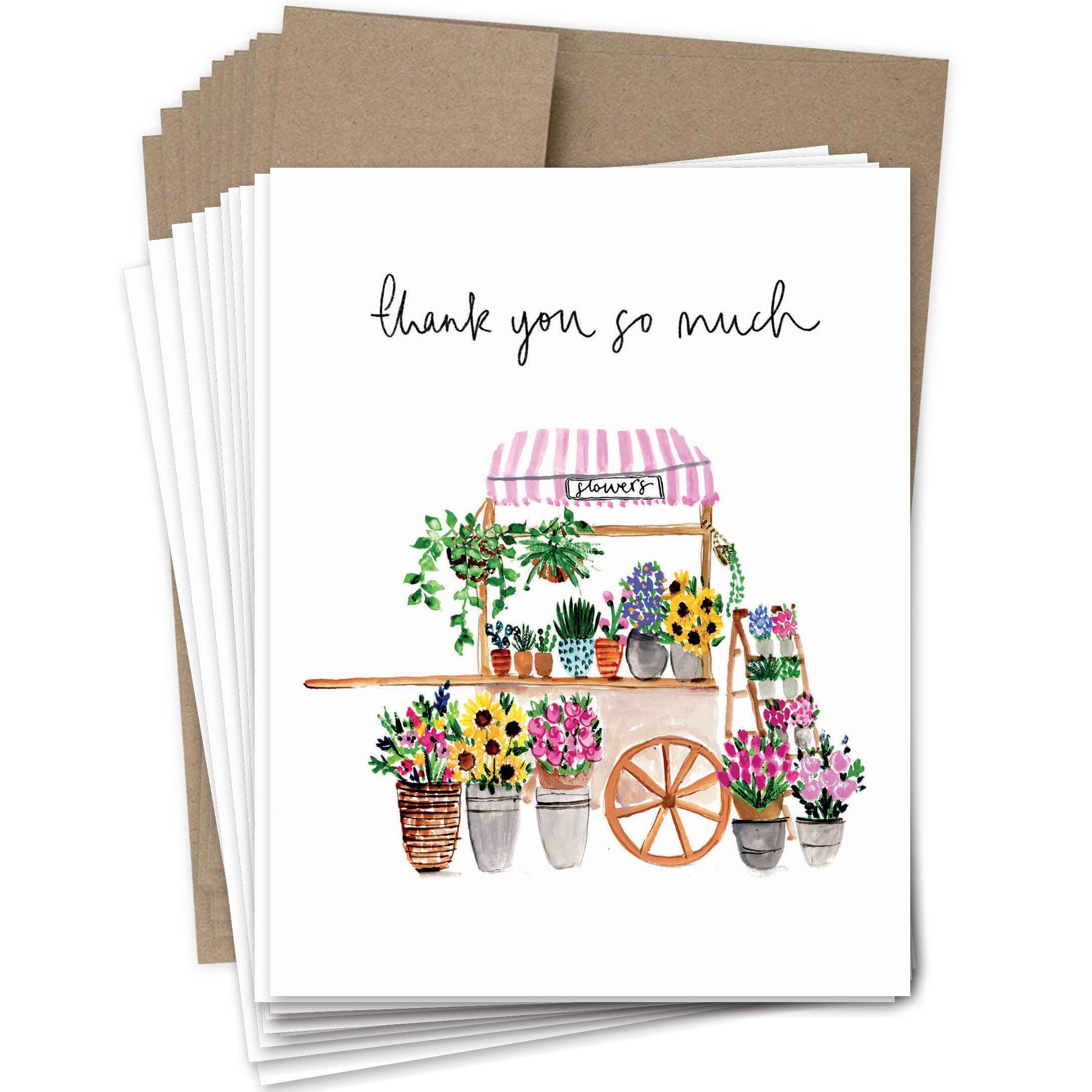 Flower Cart Boxed Notecard - Set of 10