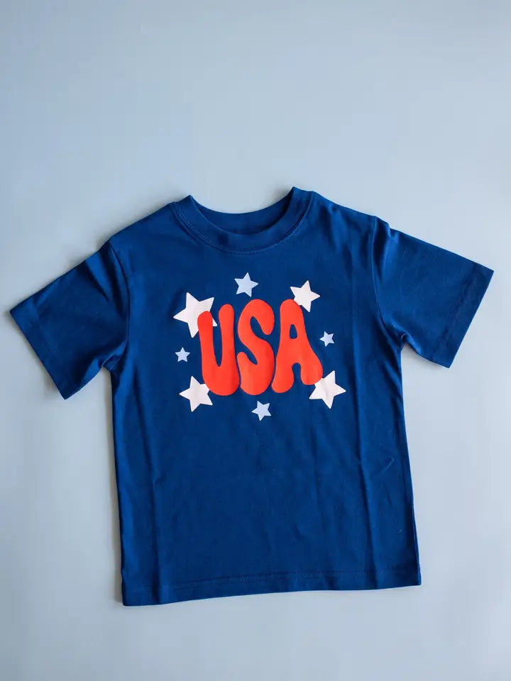Navy USA T-Shirt | Youth