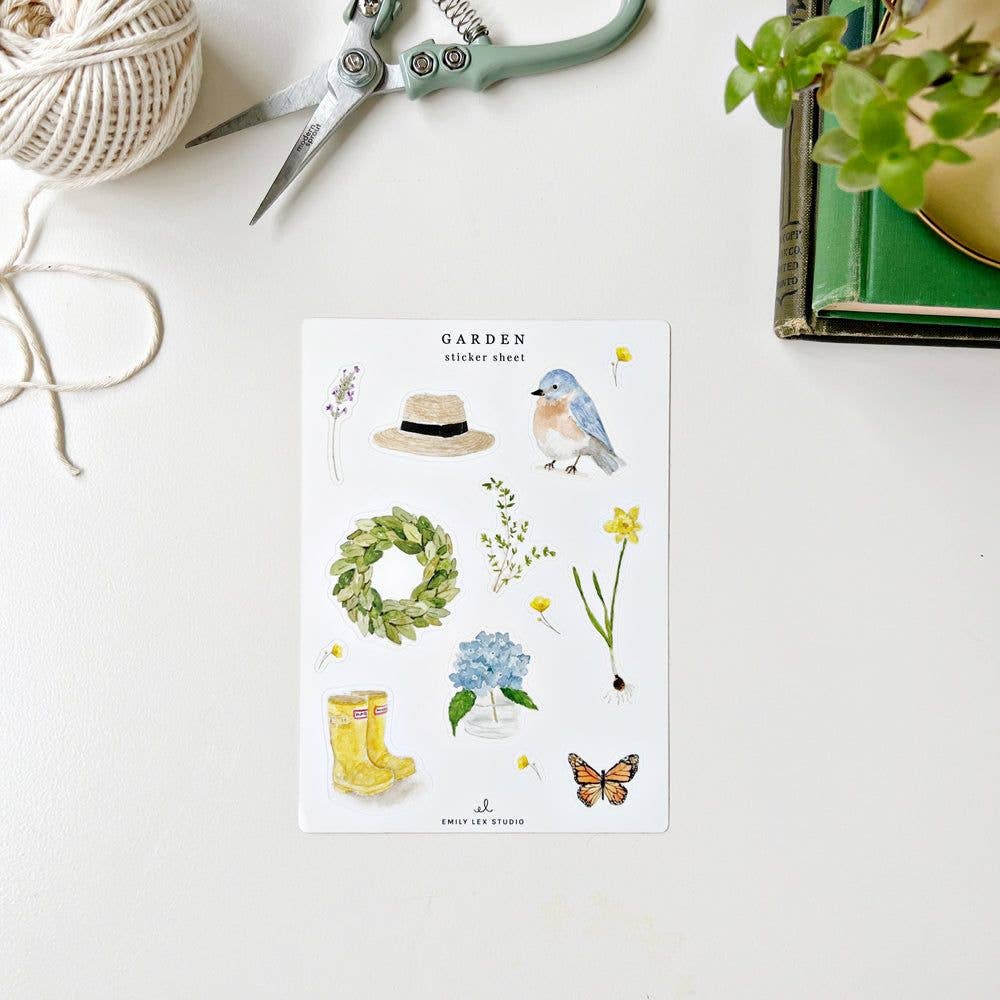 Garden Sticker Sheets by Emily Lex
